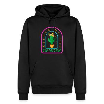 Cinco De Mayo Shirt, Keeper Of The Gender Baby - Men’s Premium Organic Hoodie - black - Front - Nico (187cm)