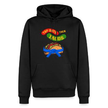 Cinco de Mayo Hemd, Tap Outs dann Tacos Jiu - Männer Premium Bio Hoodie - Schwarz - Vorne - Nico (187cm)