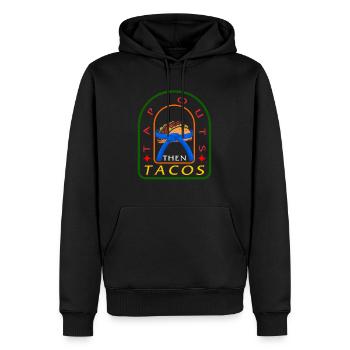Cinco de Mayo Hemd, Tap Outs dann Tacos Jiu - Männer Premium Bio Hoodie - Schwarz - Vorne - Nico (187cm)