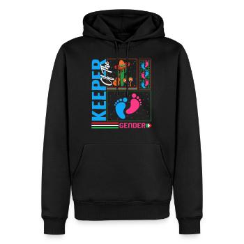 Cinco De Mayo Shirt, Keeper Of The Gender Baby - Men’s Premium Organic Hoodie - black - Front - Nico (187cm)