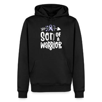 Sohn eines Kriegers - Männer Premium Bio Hoodie - Schwarz - Vorne - Nico (187cm)