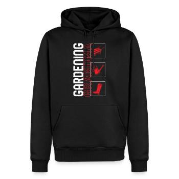 Gardening Shirt, Gardening Grandma, Gardening - Men’s Premium Organic Hoodie - black - Front - Nico (187cm)