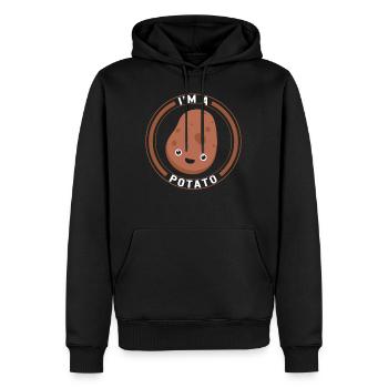 Potato Vegetable Shirt, I'm A Potato Tee, - Men’s Premium Organic Hoodie - black - Front - Nico (187cm)