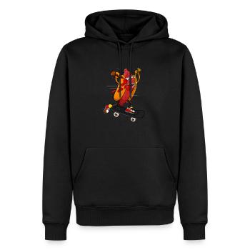 Hotdog Skater Drôle De Patinage Bratwurst - Sweat à capuche Premium bio Homme - noir - Devant - Nico (187cm)