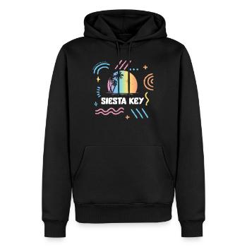 Siesta Key Florida Vacation Family - Men’s Premium Organic Hoodie - black - Front - Nico (187cm)