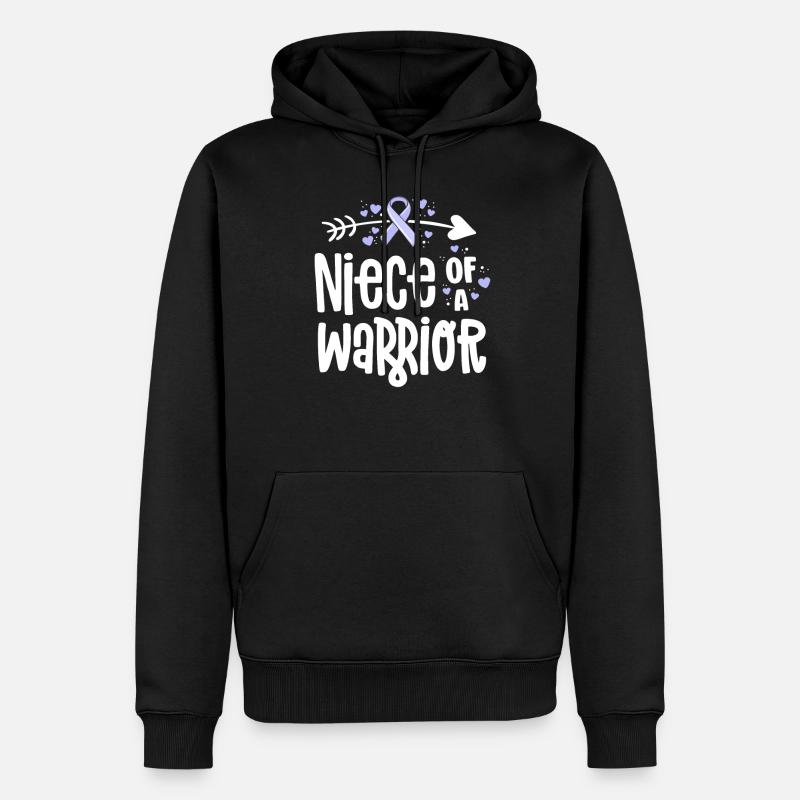 Nièce d’un guerrier - Sweat à capuche Premium bio Homme - noir