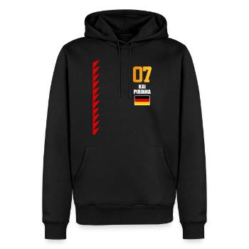 Sauftrikot Deutschland Kai Perniha - Männer Premium Bio Hoodie - Schwarz - Vorne - Nico (187cm)