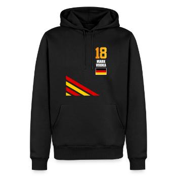 Sauftrikot Deutschland Mark Vodka - Männer Premium Bio Hoodie - Schwarz - Vorne - Nico (187cm)
