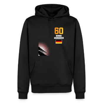 Sauftrikot Deutschland Bernd Bierbauch - Männer Premium Bio Hoodie - Schwarz - Vorne - Nico (187cm)