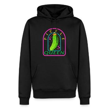 Vegetables Shirt, Pickle Queen Funny Vegetable - Men’s Premium Organic Hoodie - black - Front - Nico (187cm)