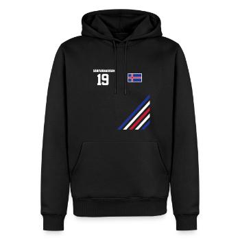 Sauftrikot Island Saufwunderson - Männer Premium Bio Hoodie - Schwarz - Vorne - Nico (187cm)