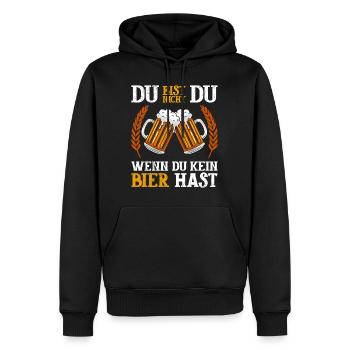 Biertrinker Männer Bier - Männer Premium Bio Hoodie - Schwarz - Vorne - Nico (187cm)