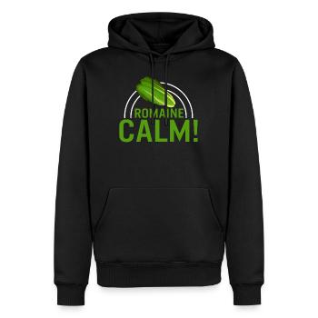 Salat-Gemüsehemd, Romaine Calm Tee, - Männer Premium Bio Hoodie - Schwarz - Vorne - Nico (187cm)
