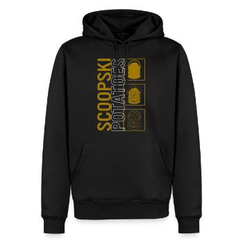 Chemise de légumes de pommes de terre, pommes de terre Scoopski, - Sweat à capuche Premium bio Homme - noir - Devant - Nico (187cm)