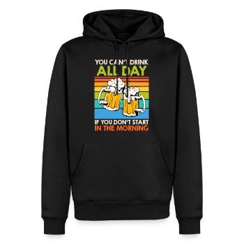 You cant drink all day Bier Biertrinker - Männer Premium Bio Hoodie - Schwarz - Vorne - Nico (187cm)