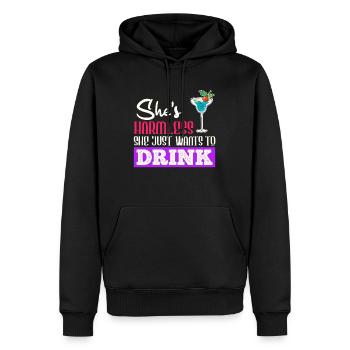 Die tut nix die will nur Saufen Party Damen - Männer Premium Bio Hoodie - Schwarz - Vorne - Nico (187cm)