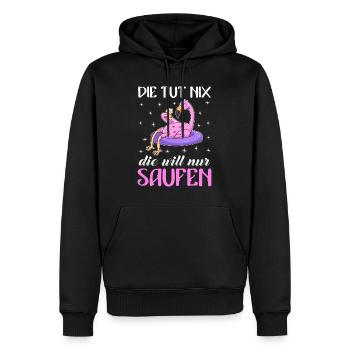 Die tut nix die will nur saufen Party Festival - Männer Premium Bio Hoodie - Schwarz - Vorne - Nico (187cm)