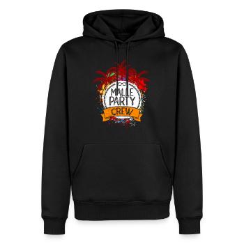Malle Party Crew Mallorca Fête Vacances - Sweat à capuche Premium bio Homme - noir - Devant - Nico (187cm)