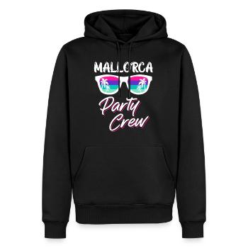 Mallorca Party Crew Malle Party Crew - Sweat à capuche Premium bio Homme - noir - Devant - Nico (187cm)