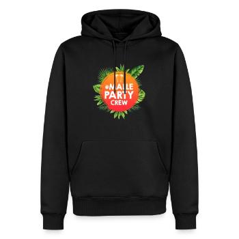 Malle Party Crew - Sweat à capuche Premium bio Homme - noir - Devant - Nico (187cm)