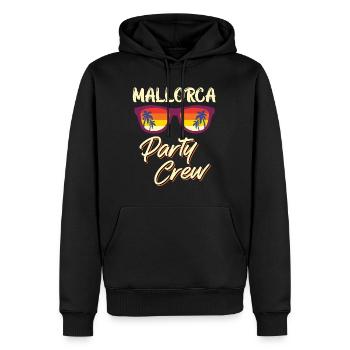 Mallorca Party Crew Malle Party Crew - Sweat à capuche Premium bio Homme - noir - Devant - Nico (187cm)