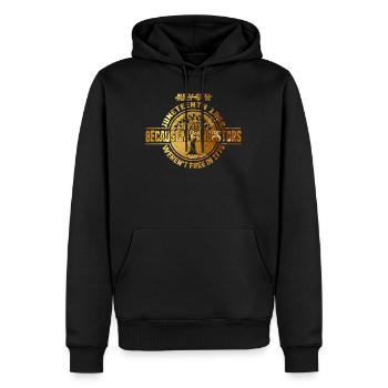 Juneteenth Day Meine Vorfahren waren 1776 nicht frei - Männer Premium Bio Hoodie - Schwarz - Vorne - Nico (187cm)