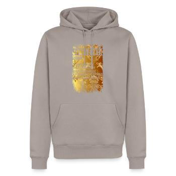 Juneteenth Definition Shirt, African American, - Men’s Premium Organic Hoodie - taupe - Front - Nico (187cm)