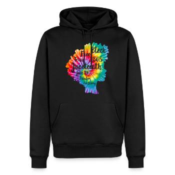 Juneteenth Hemd, Schwarze Frauen Geschenk, Natürliches Haar - Männer Premium Bio Hoodie - Schwarz - Vorne - Nico (187cm)