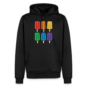 LGBT Flag Eis am Stiel 4. Juli Gay Subtle Pride - Männer Premium Bio Hoodie - Schwarz - Vorne - Nico (187cm)