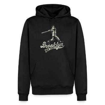 Le berceau du baseball à Brooklyn se décolore - Sweat à capuche Premium bio Homme - noir - Devant - Nico (187cm)
