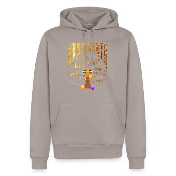 Juneteenth Shirt, Afro American Prying Gift, - Sweat à capuche Premium bio Homme - taupe - Devant - Nico (187cm)