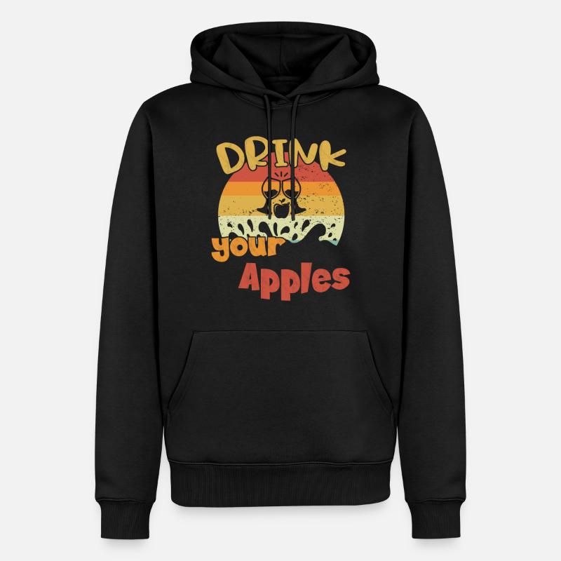 Drink your Apples / Cider - Männer Premium Bio Hoodie - Schwarz