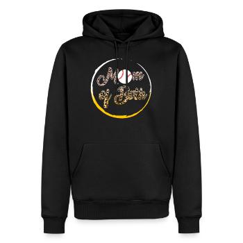 Baseball-Shirt, Mutter von beiden Baseball Softball - Männer Premium Bio Hoodie - Schwarz - Vorne - Nico (187cm)
