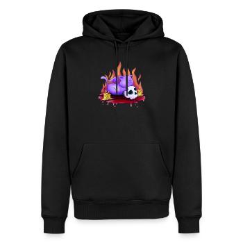Kawaii Cat Pastel Goth Kitten Anime Esthétique - Sweat à capuche Premium bio Homme - noir - Devant - Nico (187cm)