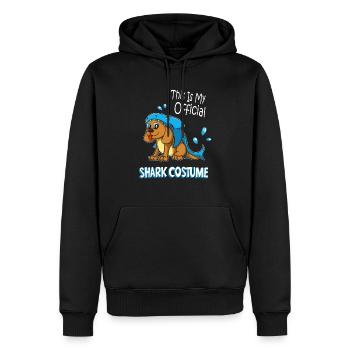 Das ist Mein Offizielles Hai Kostüm Hund Kinder - Männer Premium Bio Hoodie - Schwarz - Vorne - Nico (187cm)