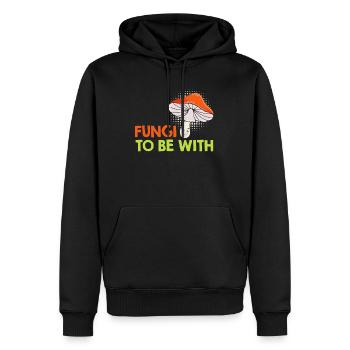 Champignons à être avec la cueillette des champignons - Sweat à capuche Premium bio Homme - noir - Devant - Nico (187cm)