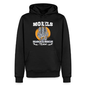 Morel Search & Rescue Team Cueilleurs de champignons - Sweat à capuche Premium bio Homme - noir - Devant - Nico (187cm)