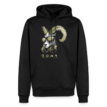 DJ Goat Bling G.O.A.T. Animal de música genial y - Sweat à capuche Premium bio Homme - noir - Devant - Nico (187cm)
