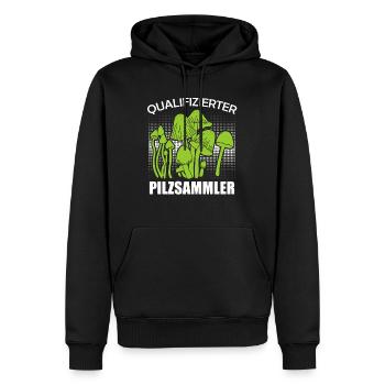 Qualifizierter Pilzsammler Pile Sammeln - Männer Premium Bio Hoodie - Schwarz - Vorne - Nico (187cm)