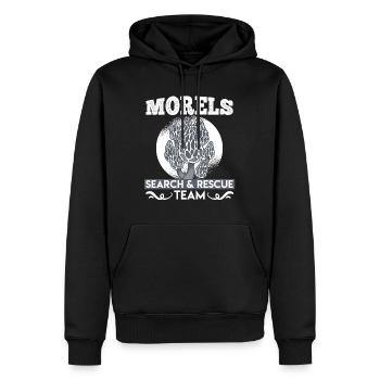 Morel Search & Rescue Team Cueilleurs de champignons - Sweat à capuche Premium bio Homme - noir - Devant - Nico (187cm)