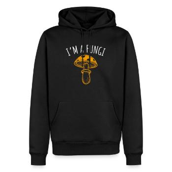 I am a Fungi Pilze sammeln Pilzsammler - Männer Premium Bio Hoodie - Schwarz - Vorne - Nico (187cm)