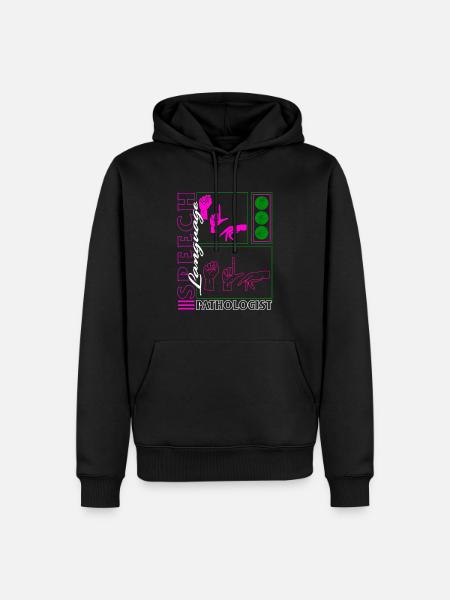 Sprache Sprache Pathologe Hemd, Rede - Männer Premium Bio Hoodie - Schwarz