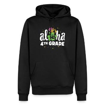 Aloha 4th Grade Fourth Teacher Premier jour Retour à - Sweat à capuche Premium bio Homme - noir - Devant - Nico (187cm)