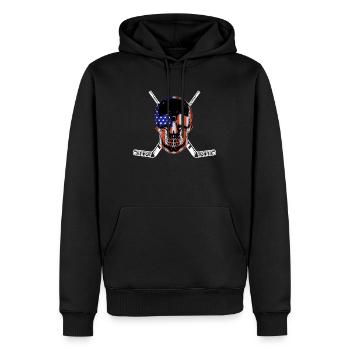 Hockey USA Eishockeyspieler - Männer Premium Bio Hoodie - Schwarz - Vorne - Nico (187cm)