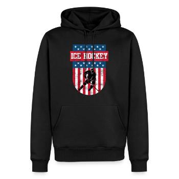 Eishockey USA Eishockeyspieler - Männer Premium Bio Hoodie - Schwarz - Vorne - Nico (187cm)