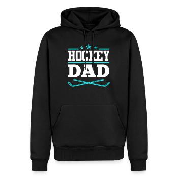 Hockey Dad - Männer Premium Bio Hoodie - Schwarz - Vorne - Nico (187cm)