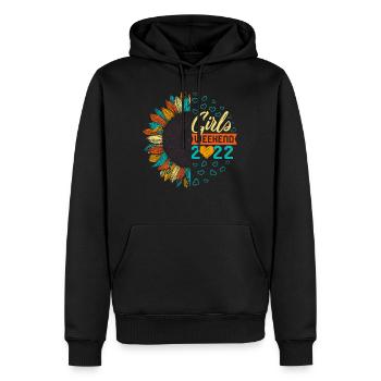 Girls Weekend 2022 Shirt, Sonnenblume Damen - Männer Premium Bio Hoodie - Schwarz - Vorne - Nico (187cm)