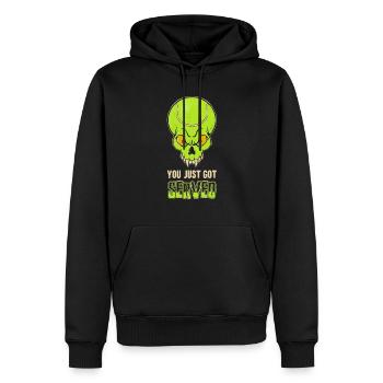 Vous venez d’être servi joueur de tennis amusant - Sweat à capuche Premium bio Homme - noir - Devant - Nico (187cm)
