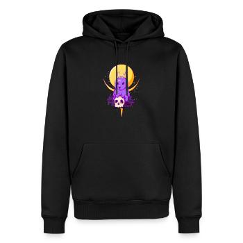 Gruseliger Hase Mit Geweih Okkult Goth - Männer Premium Bio Hoodie - Schwarz - Vorne - Nico (187cm)