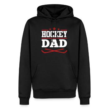 Hockey Dad - Männer Premium Bio Hoodie - Schwarz - Vorne - Nico (187cm)